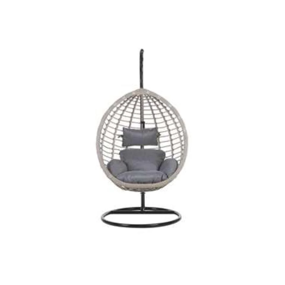 Beliani Hangstoel TOLLO - Grijs Pe Rotan 5 Beliani Hangstoel TOLLO - Grijs Pe Rotan - Afbeelding 3