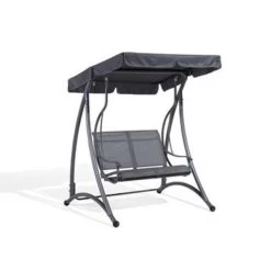 Beliani Schommelbank TESERO - Grijs Staal -Beroemde Tuinmeubel Winkel 008a280c4e654681b044ee70386baac6