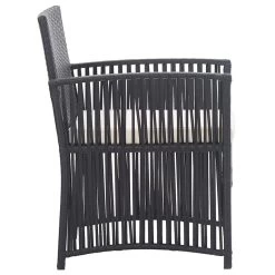 VidaXL Tuinstoelen Met Kussens 2 St Poly Rattan Zwart -Beroemde Tuinmeubel Winkel 07eae023d4aa4ac797364d6e8bac55b3