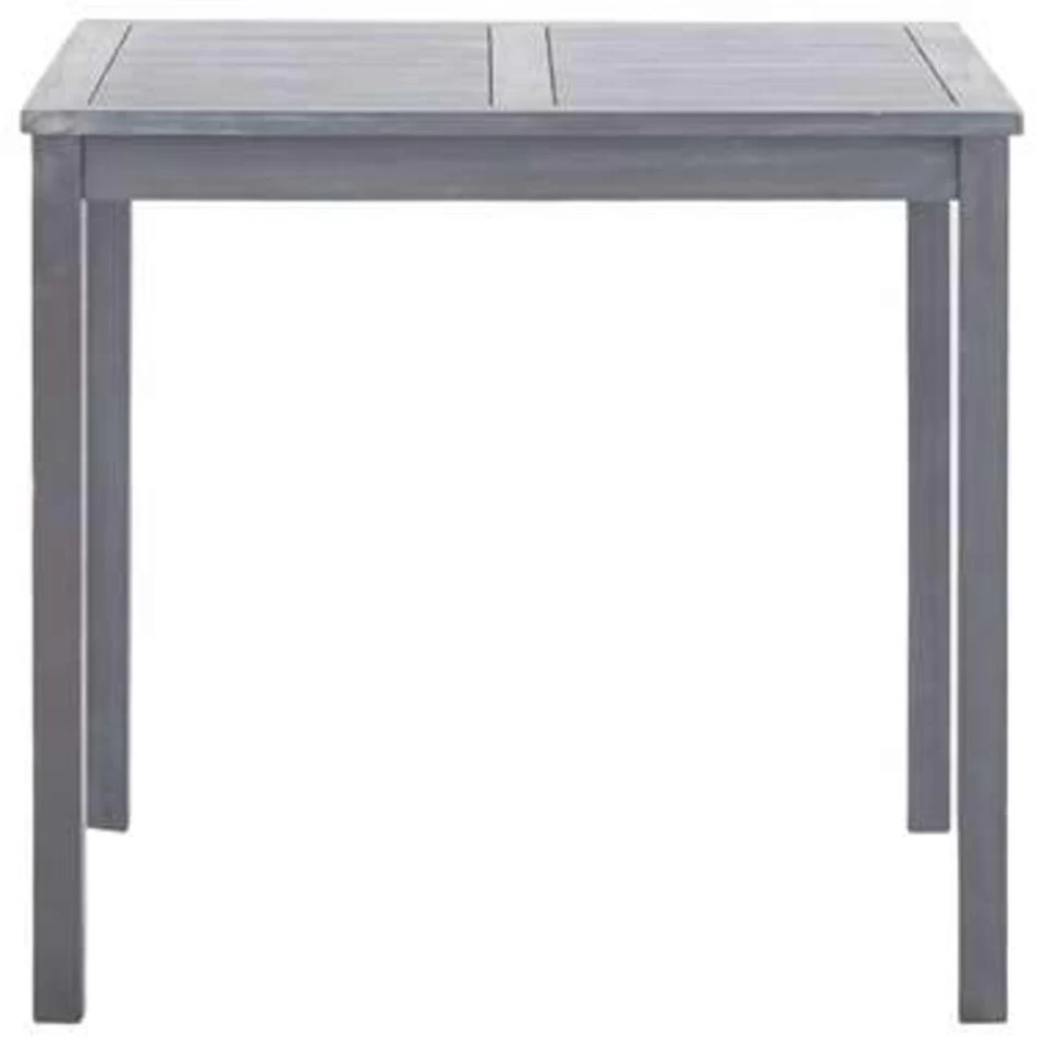 VidaXL Tuintafel 80x80x74 Cm Massief Acaciahout Grijs 5 VidaXL Tuintafel 80x80x74 Cm Massief Acaciahout Grijs - Afbeelding 3