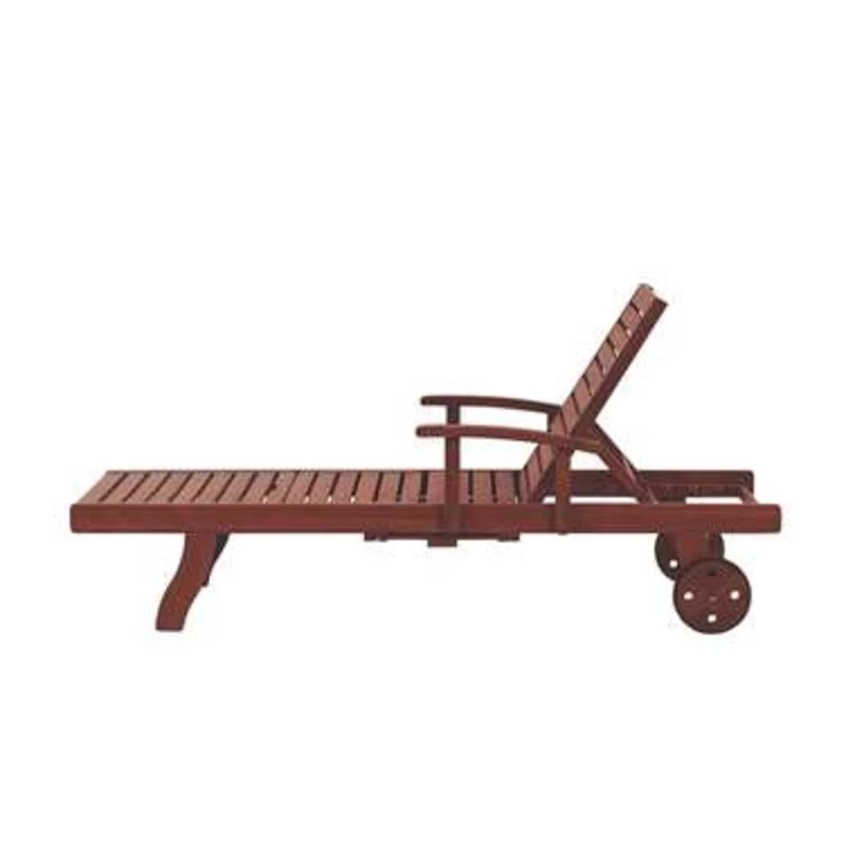 Beliani Tuinligstoel TOSCANA - Donkere Houtkleur Acaciahout 6 Beliani Tuinligstoel TOSCANA - Donkere Houtkleur Acaciahout - Afbeelding 4