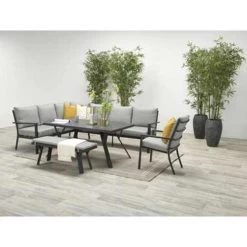 Garden Impressions Senja Lounge Dining Tuinstoel - Donker Grijs -Beroemde Tuinmeubel Winkel 1000003371 0103