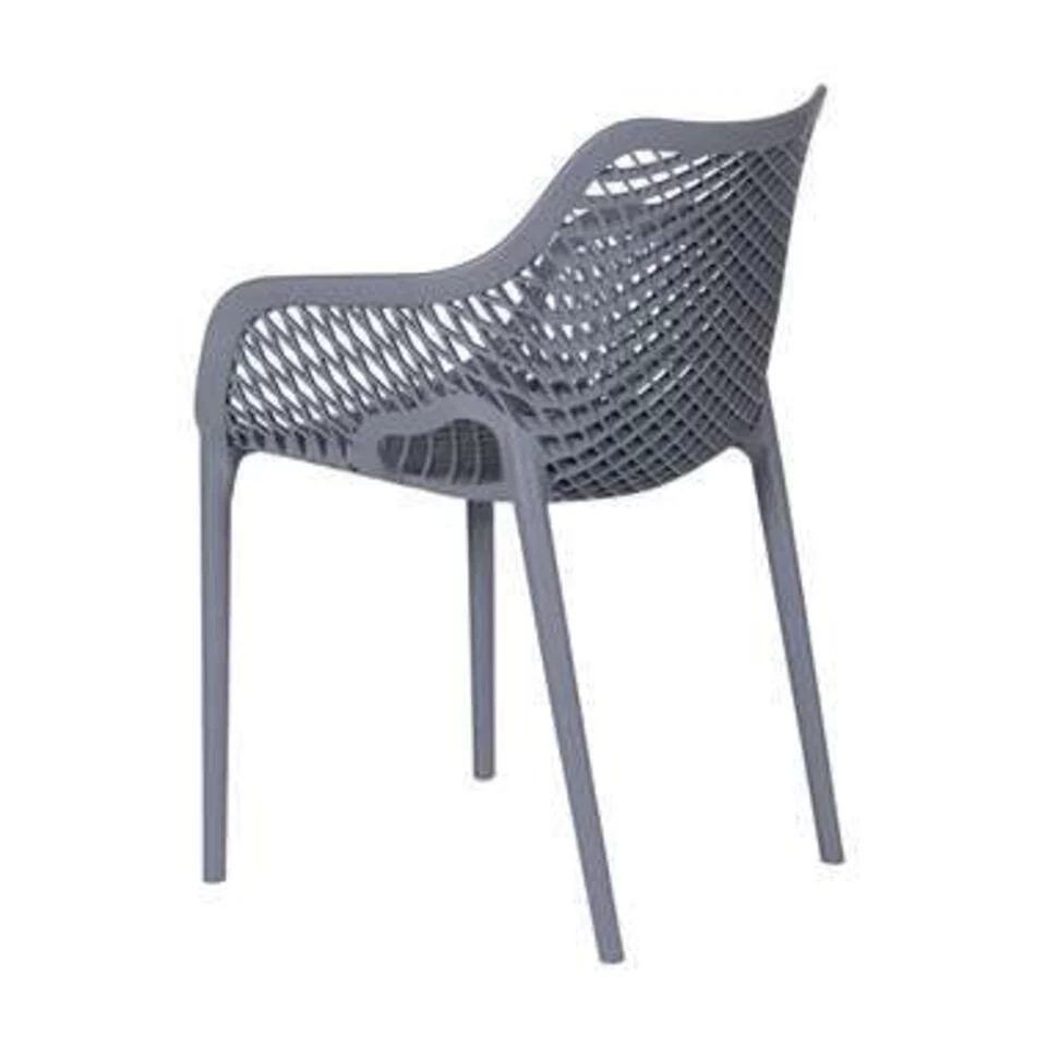 Garden Impressions Air XL Kunststof Tuinstoel Donker Grijs - 2 Stuks 4 Garden Impressions Air XL Kunststof Tuinstoel Donker Grijs - 2 Stuks - Afbeelding 2