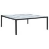 VidaXL Tuintafel 200x200x74 Cm Poly Rattan Zwart -Beroemde Tuinmeubel Winkel 1000006146