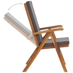 VIDAXL Tuinstoelen 2 St Verstelbaar Met Kussens Massief Teakhout Grijs 9 VIDAXL Tuinstoelen 2 St Verstelbaar Met Kussens Massief Teakhout Grijs -Beroemde Tuinmeubel Winkel 1000006224 0103