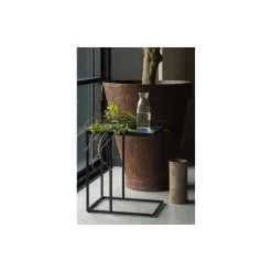 WOOOD Bijzettafel U-vorm Buiten Febe- Metaal - Zwart - 55x45x35 -Beroemde Tuinmeubel Winkel 1000013687 0102