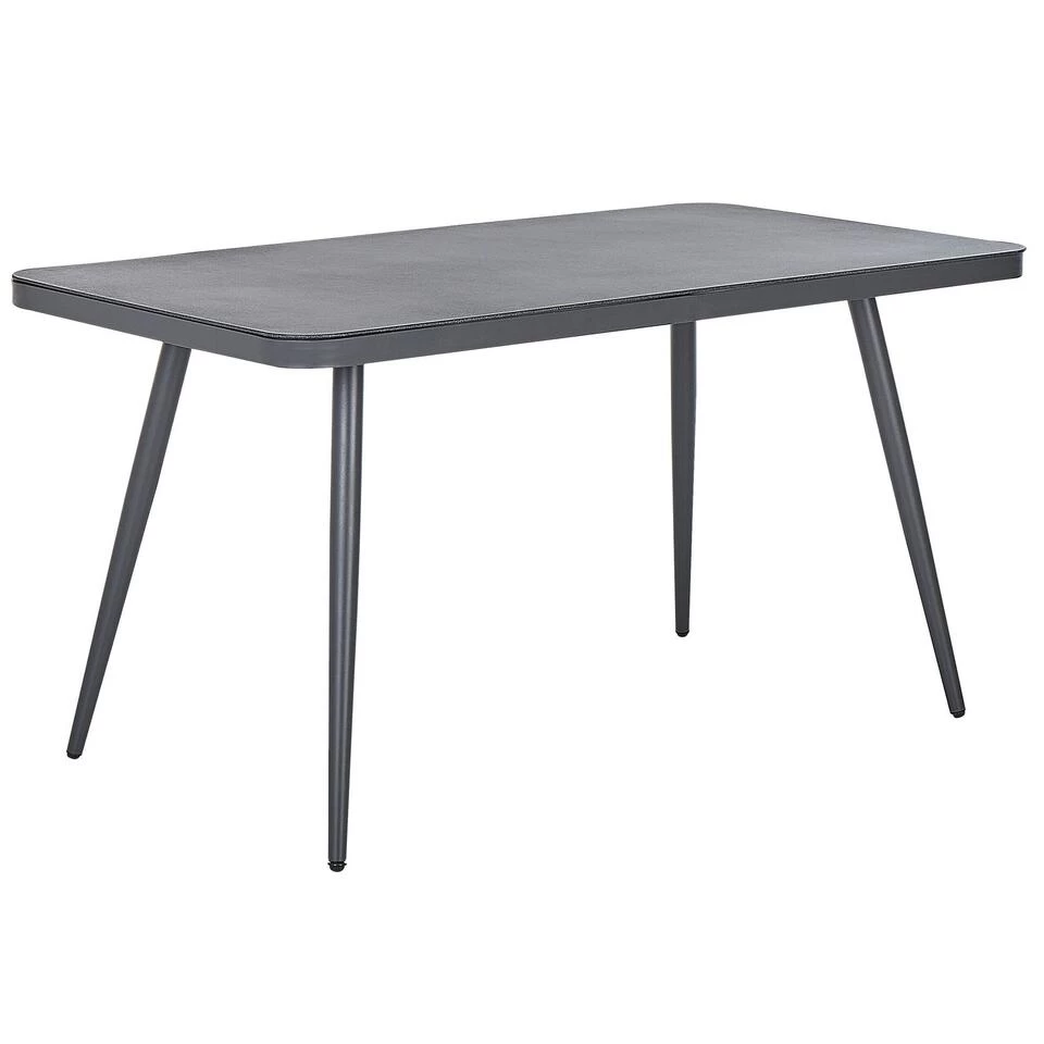 Beliani Tuintafel LIPARI - Grijs Aluminium 3 Beliani Tuintafel LIPARI - Grijs Aluminium