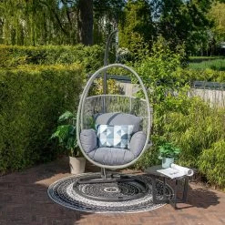 Garden Impressions Panama Hangstoel Swing Egg - Mystic Grijs -Beroemde Tuinmeubel Winkel 1000035641 0102