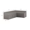 Madison - Hoes Voor Loungesets - 270 X 210 X 65 - Grijs -Beroemde Tuinmeubel Winkel 1000036268