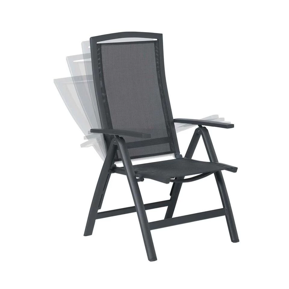 Garden Impressions Rosa Tuinstoel Verstelbaar - Antraciet 3 Garden Impressions Rosa Tuinstoel Verstelbaar - Antraciet