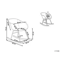 Beliani Schommelstoel HARMONY - Geel Polypropyleen -Beroemde Tuinmeubel Winkel 1000041319 0102