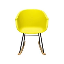 Beliani Schommelstoel HARMONY - Geel Polypropyleen -Beroemde Tuinmeubel Winkel 1000041319 0103