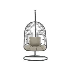 Beliani Hangstoel ALLERA - Zwart Polyester 9 Beliani Hangstoel ALLERA - Zwart Polyester -Beroemde Tuinmeubel Winkel 1000042133 0103