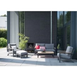 4 Seasons Outdoor Capitol Lounge Tuinstoel - Donker Grijs -Beroemde Tuinmeubel Winkel 1000042157 0102
