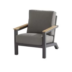 4 Seasons Outdoor Capitol Lounge Tuinstoel - Donker Grijs -Beroemde Tuinmeubel Winkel 1000042157 0104