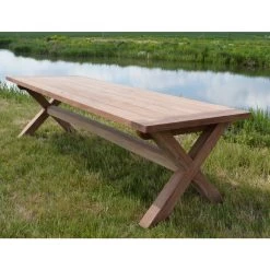 Livingfurn - Tuintafel Table Cross - 100x200x78 - Teakhout 5 Livingfurn - Tuintafel Table Cross - 100x200x78 - Teakhout -Beroemde Tuinmeubel Winkel 1000045419 0101
