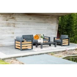 Garden Impressions Solo Lounge Fauteuil - Carbon Black/Mystic Grey -Beroemde Tuinmeubel Winkel 1000048695 0103