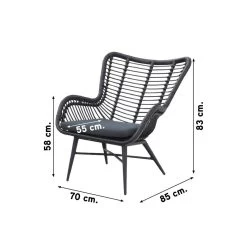 VDG Jasmine Loungestoelen Set - Black -Beroemde Tuinmeubel Winkel 1000048698 0101