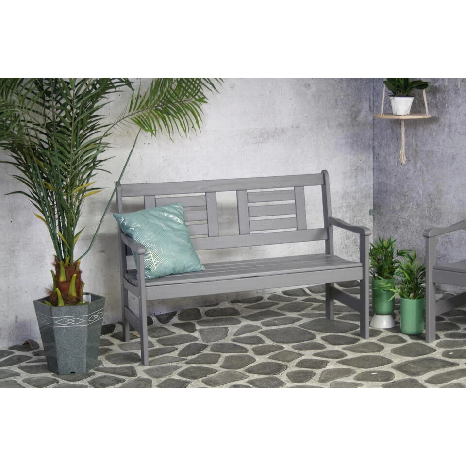 SenS-Line - Boulogne 2-zitsbank Grey FSC 100% - Grijs 4 SenS-Line - Boulogne 2-zitsbank Grey FSC 100% - Grijs - Afbeelding 2