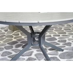 SenS-Line - Jersey Tuintafel Grey Ø140 Cm - Grijs -Beroemde Tuinmeubel Winkel 1000050318 0103