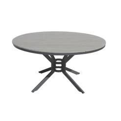 SenS-Line - Jersey Tuintafel Grey Ø140 Cm - Grijs