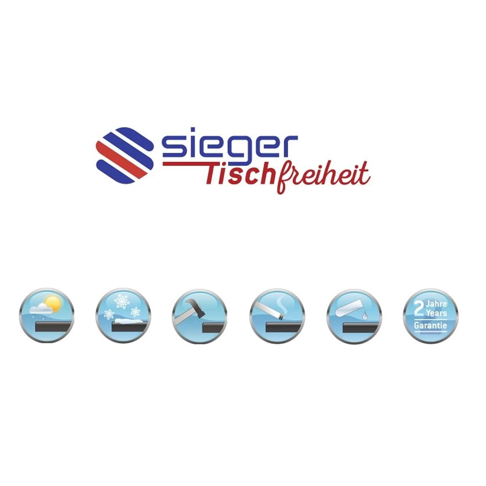 Sieger Boulevard Klaptafel 100 Cm - Vivodur 4 Sieger Boulevard Klaptafel 100 Cm - Vivodur - Afbeelding 2