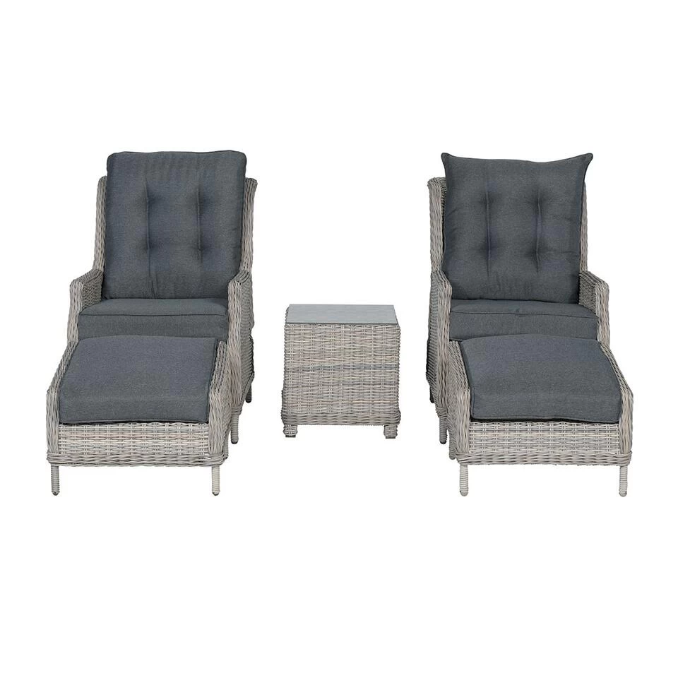 Garden Impressions Santa Rosa Tuinstoel + Voetenbank+bijzettafel 6 Garden Impressions Santa Rosa Tuinstoel + Voetenbank+bijzettafel - Afbeelding 4