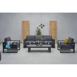 Garden Impressions Plaza Lounge Tuinstoel - Donker Grijs -Beroemde Tuinmeubel Winkel 1000052950 0102