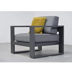 Garden Impressions Plaza Lounge Tuinstoel - Donker Grijs -Beroemde Tuinmeubel Winkel 1000052950 0103