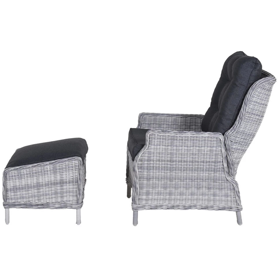 Garden Impressions Santa Rosa Tuinstoel + Voetenbank - L. Grijs 6 Garden Impressions Santa Rosa Tuinstoel + Voetenbank - L. Grijs - Afbeelding 4