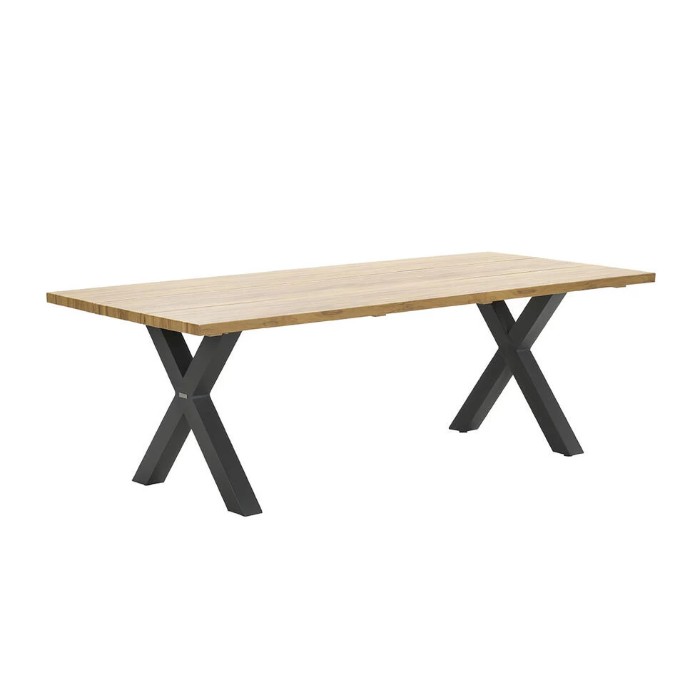 Garden Impressions Zadar Tuintafel 220x100 Donker Grijs - X-frame 6 Garden Impressions Zadar Tuintafel 220x100 Donker Grijs - X-frame - Afbeelding 4