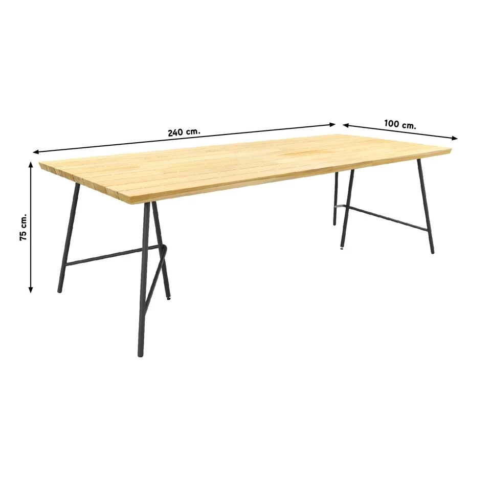 Taste Lano Tuintafel - 240x100 Cm 4 Taste Lano Tuintafel - 240x100 Cm - Afbeelding 2