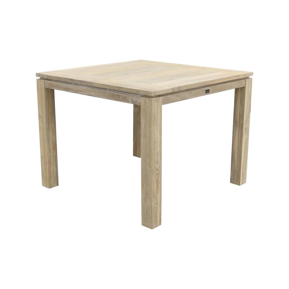 Allure Rome Teak Tuintafel 100 X 100 Cm. - Grey 3 Allure Rome Teak Tuintafel 100 X 100 Cm. - Grey