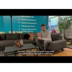 VDG Costa Relaxstoel + Hocker - Sunbrella - Light Grey -Beroemde Tuinmeubel Winkel 1000054361 0102