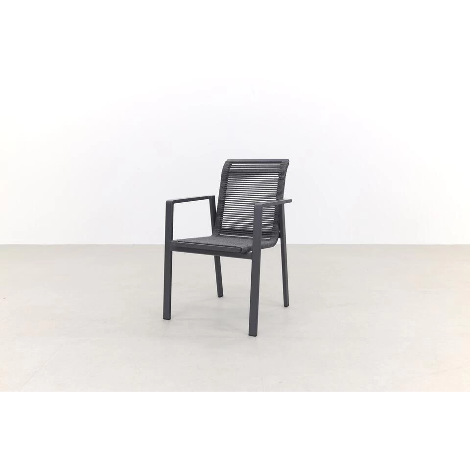 GreenChair Lagoon Stapelbare Tuinstoel - Antraciet 4 GreenChair Lagoon Stapelbare Tuinstoel - Antraciet - Afbeelding 2