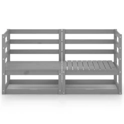 VidaXL Tuinbank 2-zits Massief Grenenhout Grijs -Beroemde Tuinmeubel Winkel 1000060772 0102
