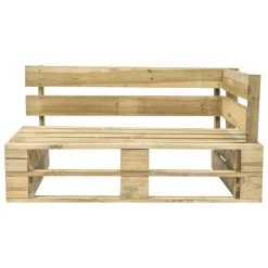 VidaXL Tuinbank Met Grijze Kussens Pallet Grenenhout -Beroemde Tuinmeubel Winkel 1000060776 0103