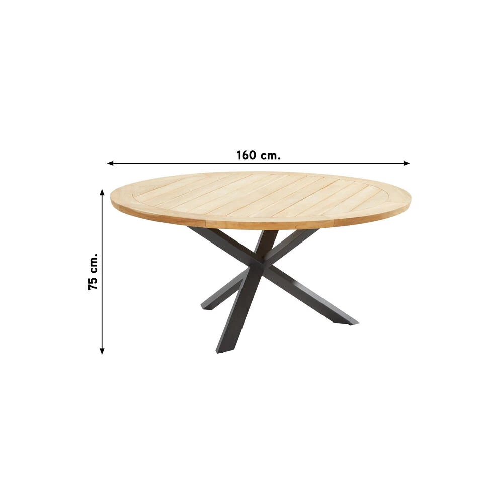 Taste Prado Tuintafel - 160 Cm. Rond 4 Taste Prado Tuintafel - 160 Cm. Rond - Afbeelding 2