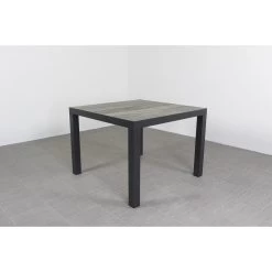 VDG Kings Tuintafel 100x100 Cm. - Antraciet - Houtlook -Beroemde Tuinmeubel Winkel 1000074469 0101