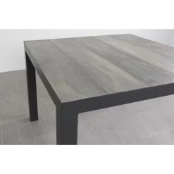 VDG Kings Tuintafel 100x100 Cm. - Antraciet - Houtlook -Beroemde Tuinmeubel Winkel 1000074469 0102