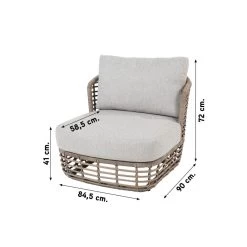 4SO Lugano Loungestoel - Pure (1 St.) -Beroemde Tuinmeubel Winkel 1000076430 0101