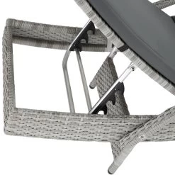 Tectake - Ligbed Océane- 5-voudig Verstelbare Rugleuning-lichtgrijs -Beroemde Tuinmeubel Winkel 1000077826 0103