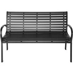 Tectake - Tuinbank Pino - Zwart - 126 Cm Breed 8 Tectake - Tuinbank Pino - Zwart - 126 Cm Breed -Beroemde Tuinmeubel Winkel 1000078022 0102