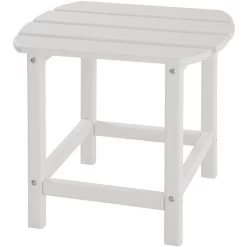 Tectake - 2 Tuinstoelen Janis Met Tafel - Houtlook - Wit -Beroemde Tuinmeubel Winkel 1000078042 0103
