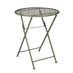 Mica Decorations Tierra Bistrotafel - H70 X Ø60 Cm - Donkergroen