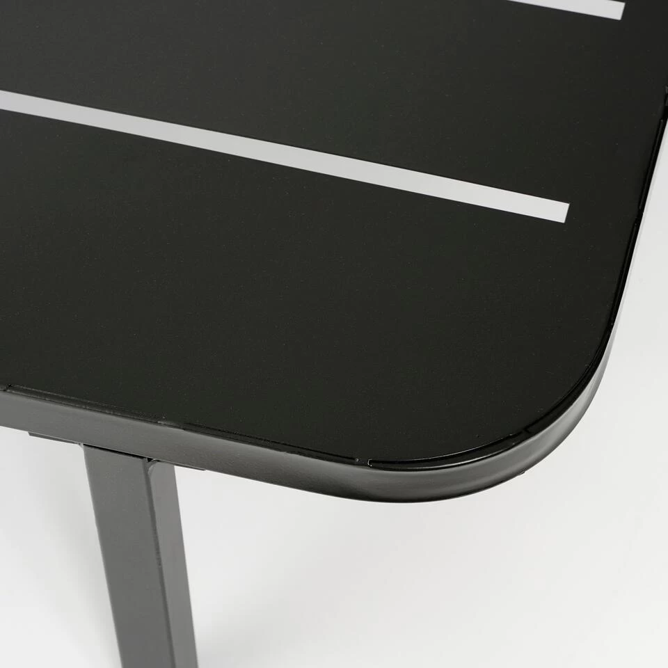 Mica Decorations Celo Hocker - L80 X B80 X H23 Cm - Metaal - Zwart 4 Mica Decorations Celo Hocker - L80 X B80 X H23 Cm - Metaal - Zwart - Afbeelding 2