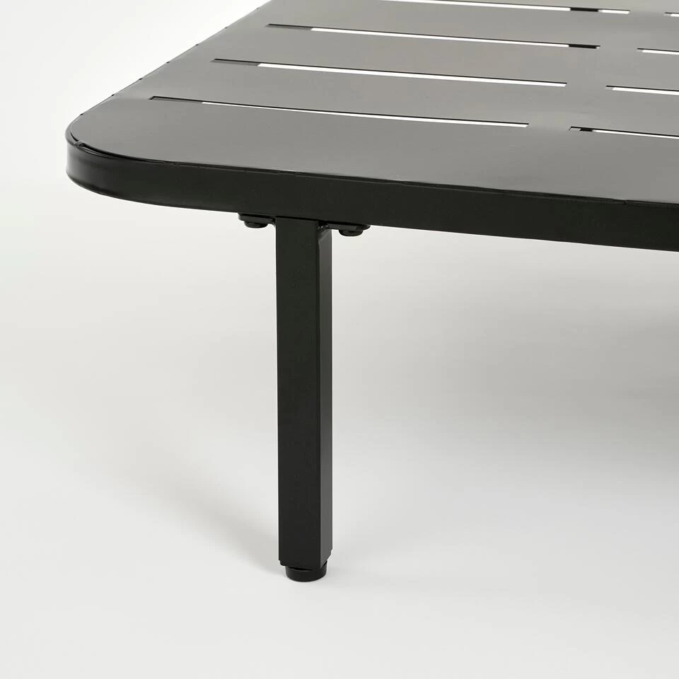 Mica Decorations Celo Hocker - L80 X B80 X H23 Cm - Metaal - Zwart 5 Mica Decorations Celo Hocker - L80 X B80 X H23 Cm - Metaal - Zwart - Afbeelding 3