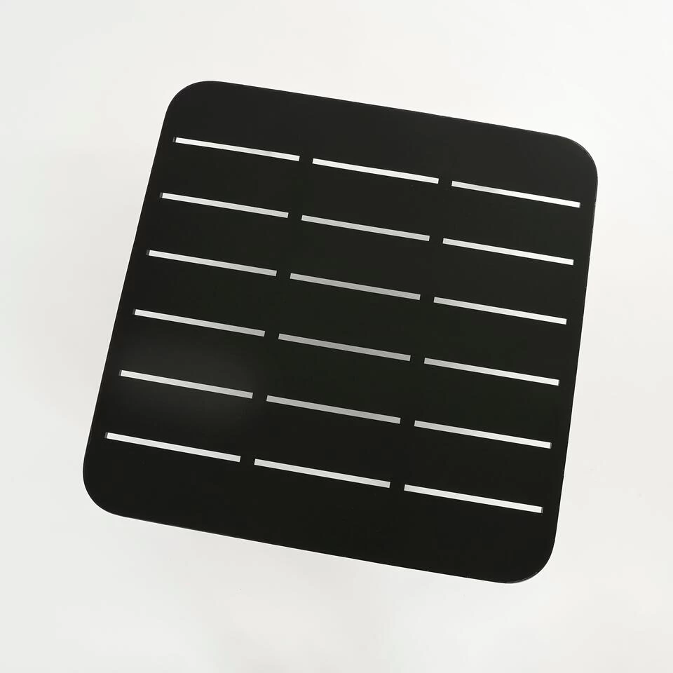 Mica Decorations Celo Hocker - L80 X B80 X H23 Cm - Metaal - Zwart 6 Mica Decorations Celo Hocker - L80 X B80 X H23 Cm - Metaal - Zwart - Afbeelding 4