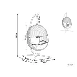 Beliani Hangstoel ACRI - Beige Pe Rotan -Beroemde Tuinmeubel Winkel 1000082570 0102