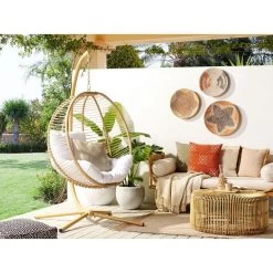 Beliani Hangstoel ARCO - Beige Polyester -Beroemde Tuinmeubel Winkel 1000084499 0101